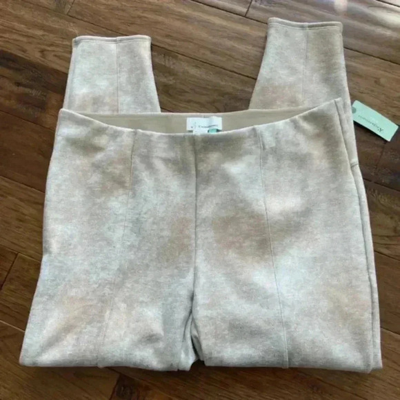 Anthropologie Leggings pants  Shiny Zipper Neutral size 16W - Picture 2 of 8